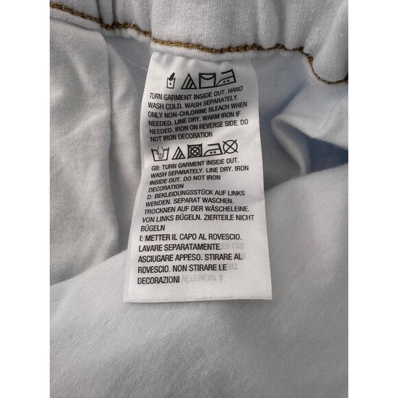 Dream Jeannes Quacker Factory White Cargo Skort Jersey Knit Size Large - Picture 5 of 11